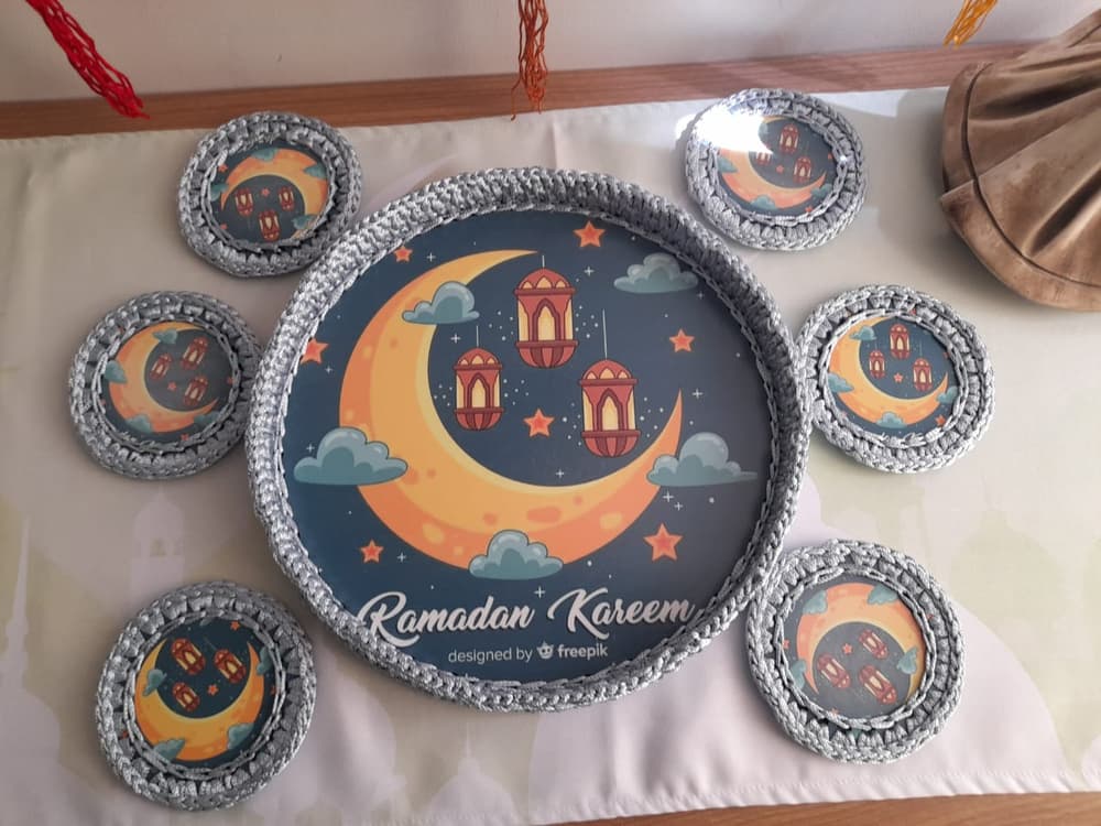 Blue Ramadan tray