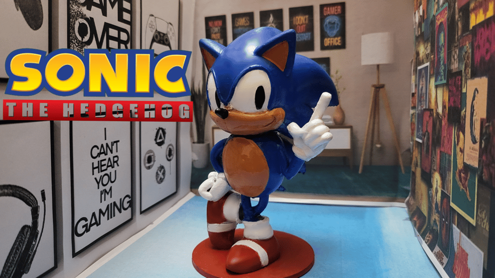 Sonic 3D Printed Figure 