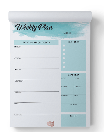 watercolor weekly planner