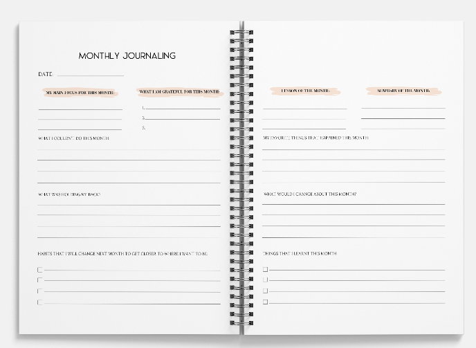 the signature yearly planner-stone beige