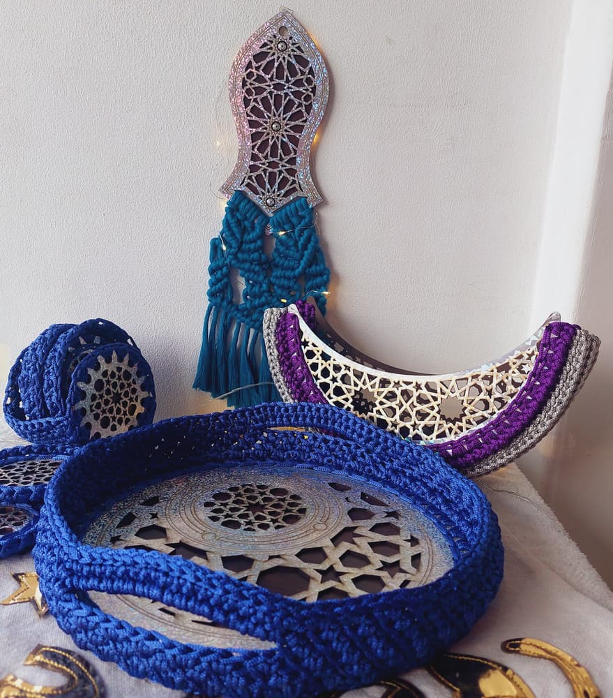 Blue ramadan crochet set 