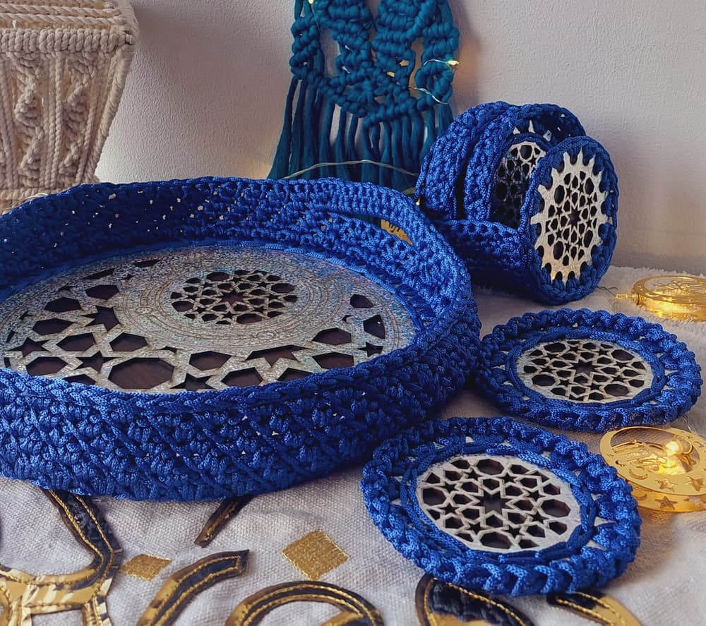 Blue ramadan crochet set 
