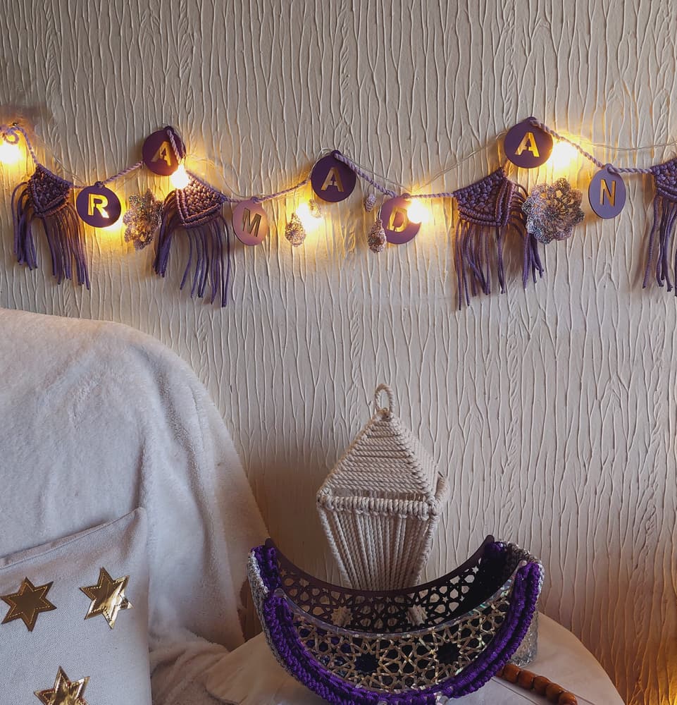 Purple crochet ramadan set 