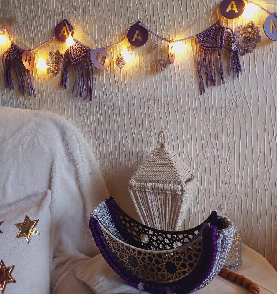 Purple crochet ramadan set 