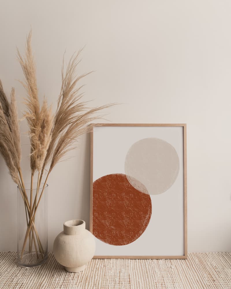 Terracotta abstractions poster, wall art, framed print