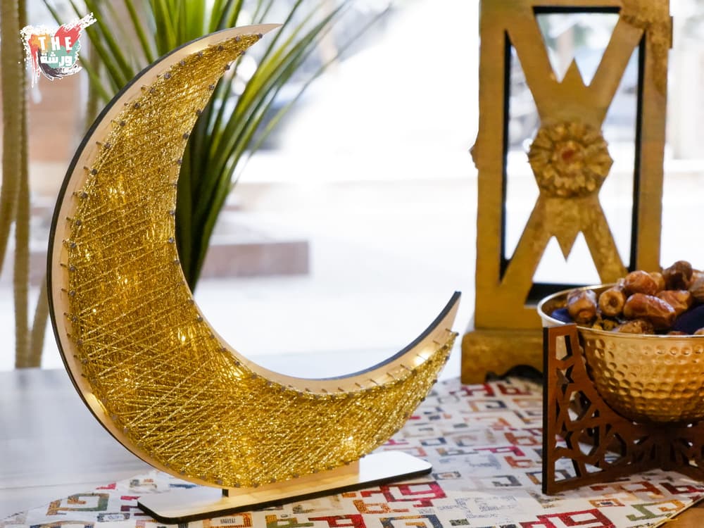 Ramadan String Art Helal gold