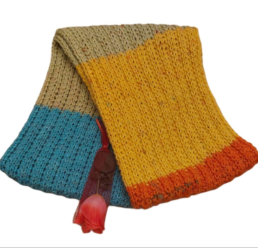  colorful cowl knitting scarf