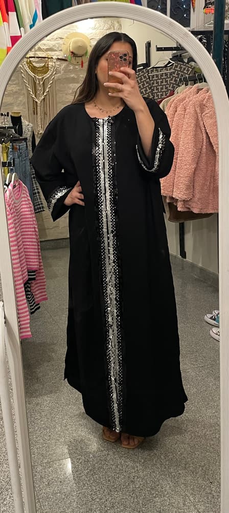 Black sequins abaya