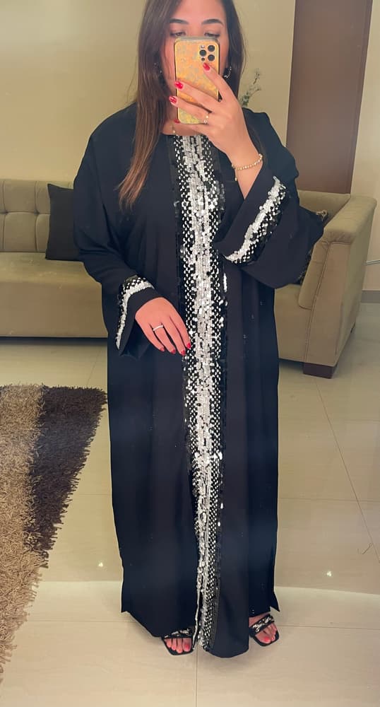 Black sequins abaya