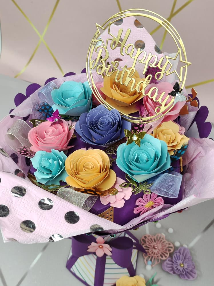 Handmade 3D Paper flower bouquet for any occasion