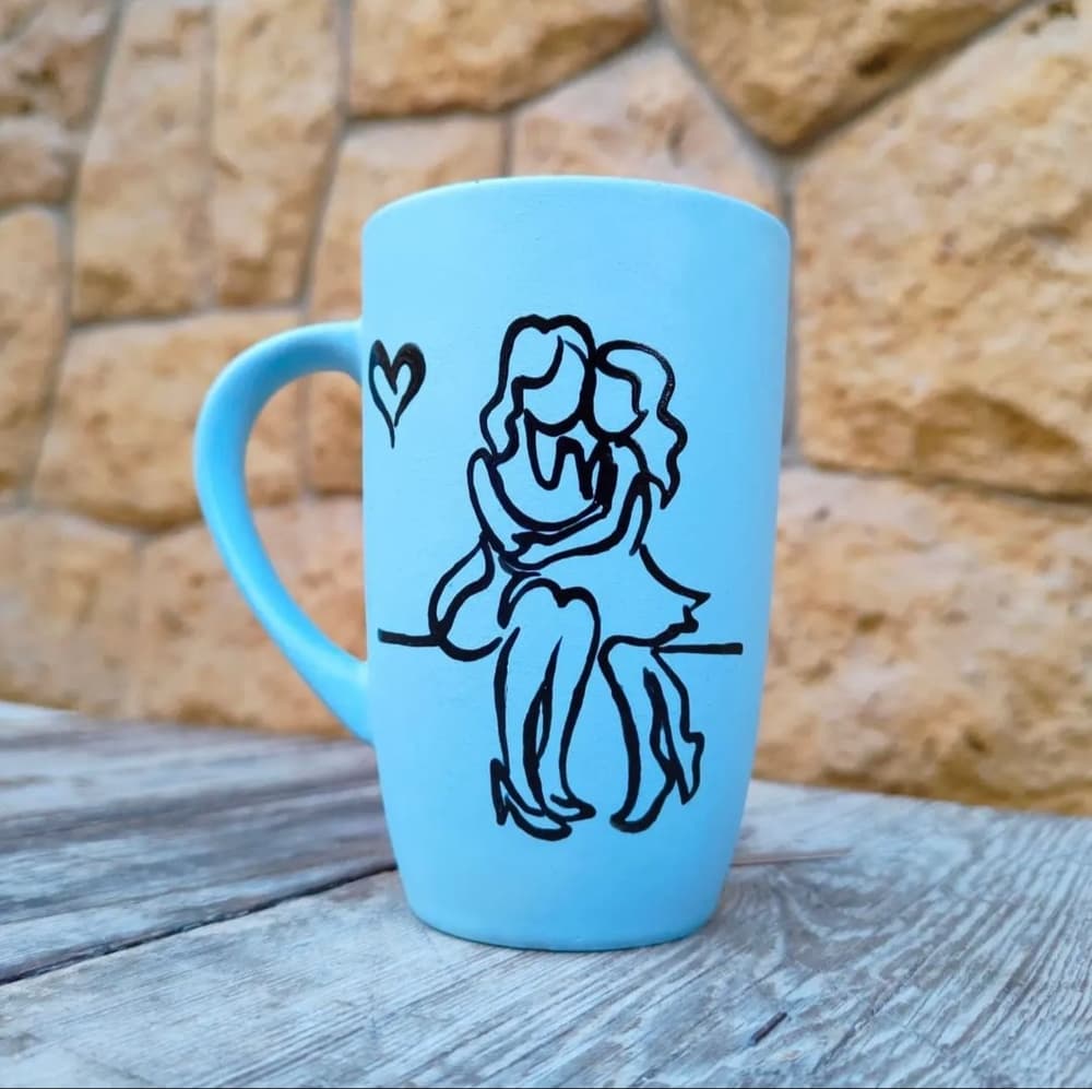 Line art mom mug