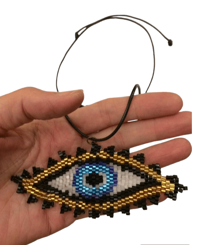 Beaded Evil eye necklace 