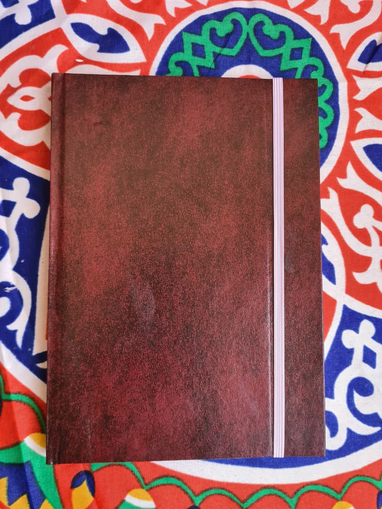 Handpainted leather notebook 