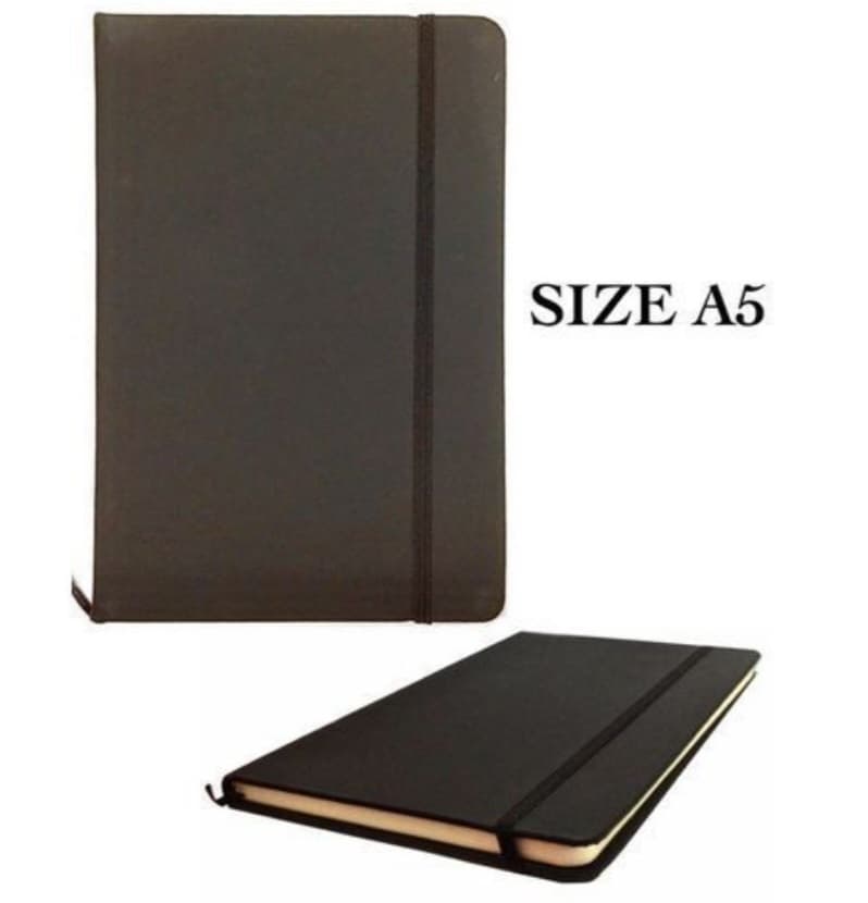 Handpainted leather planner notebook 