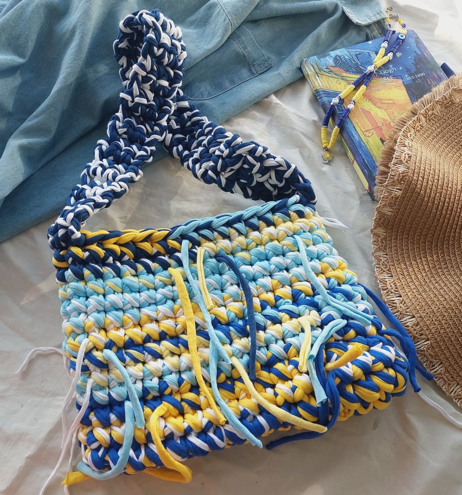 Starry Night crochet bag 