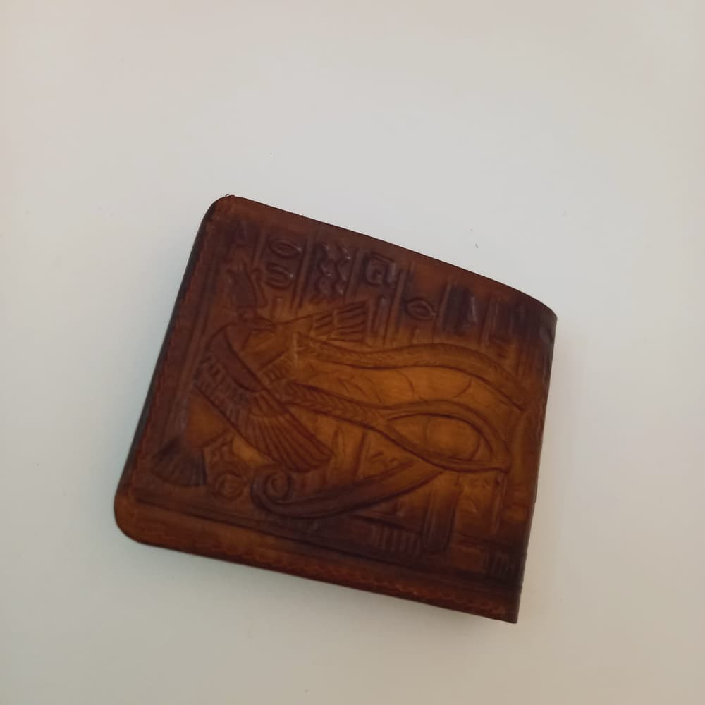 wallet with ancient Egyptian design