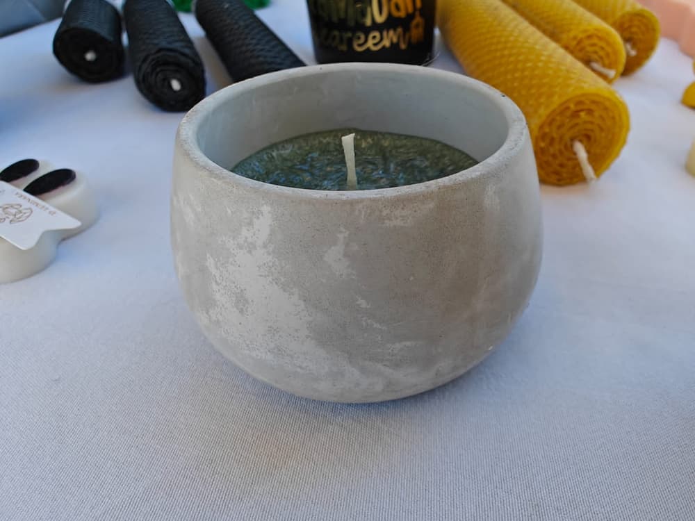 Grey scented candle 