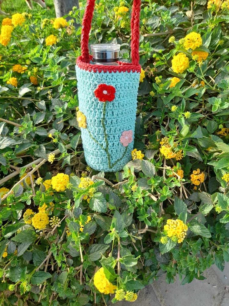 flower cover flask