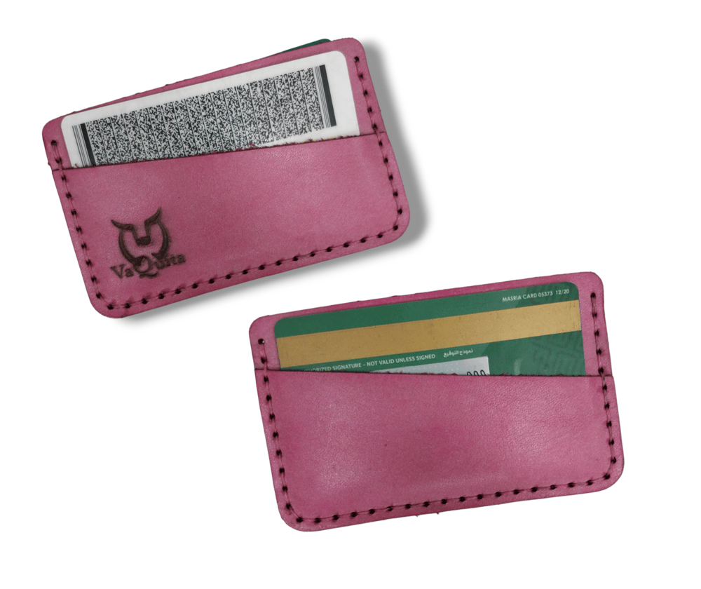 pink card holder