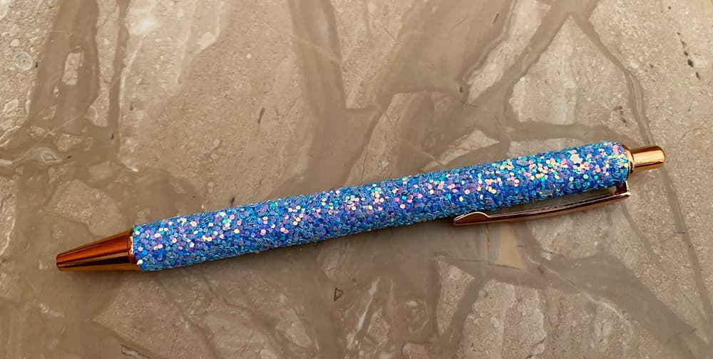 Glitter Blue ballpoint  pen