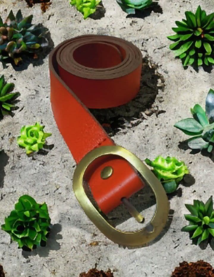 Women's natural leather belt