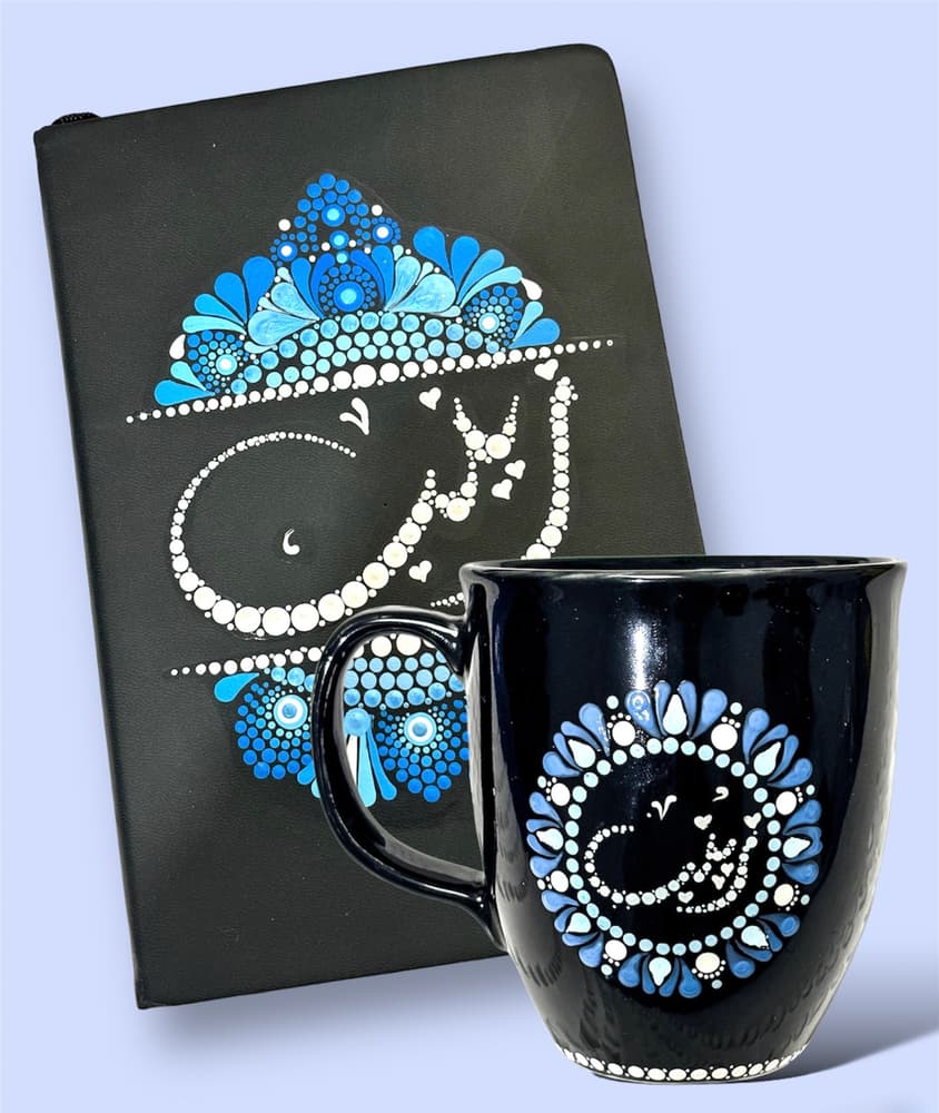 Customized mandala journal and mug