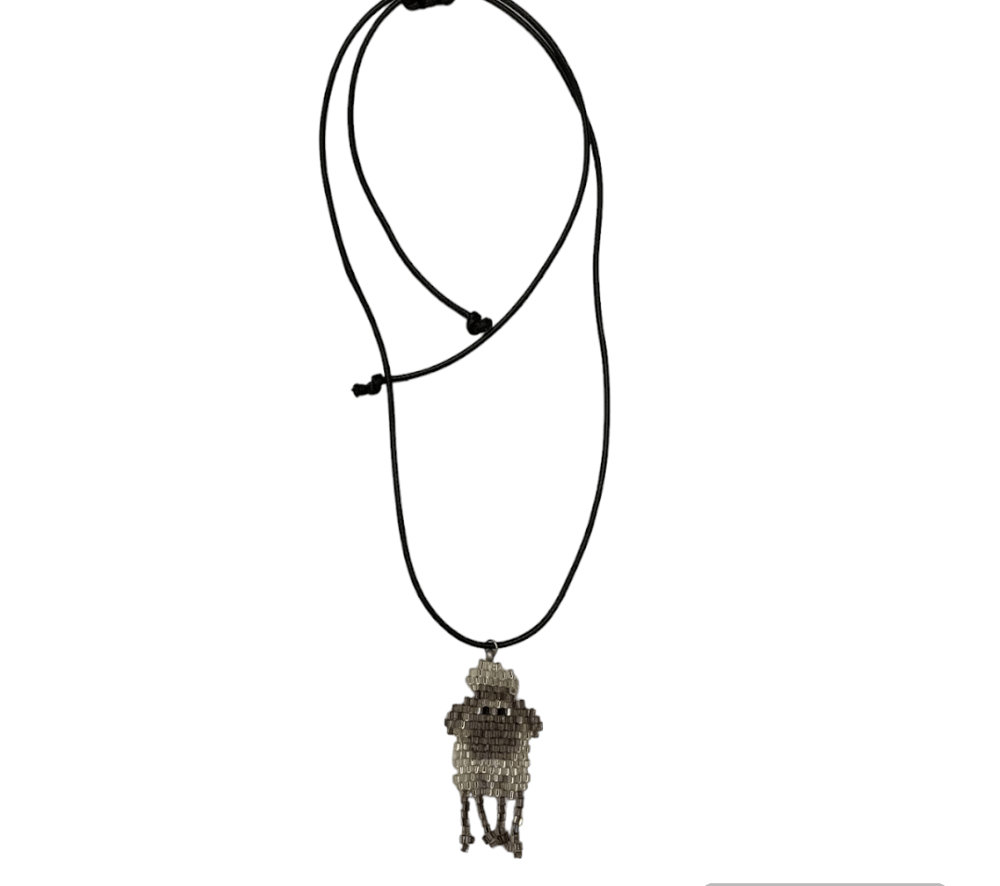 Beaded sheep necklace 