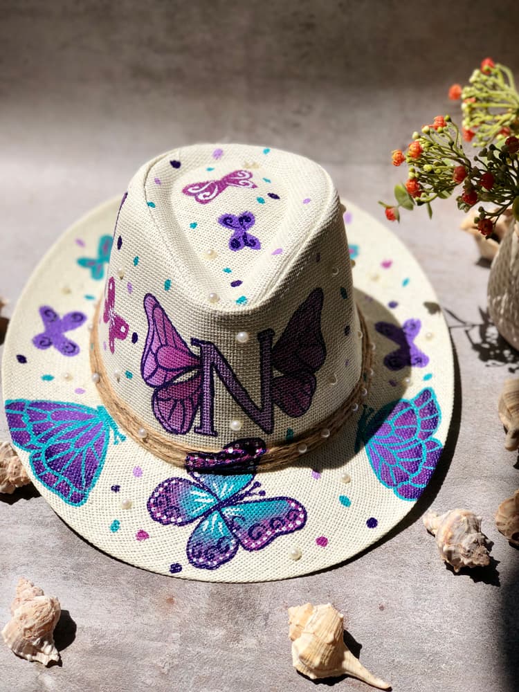 Painted butterfly with your first letter 