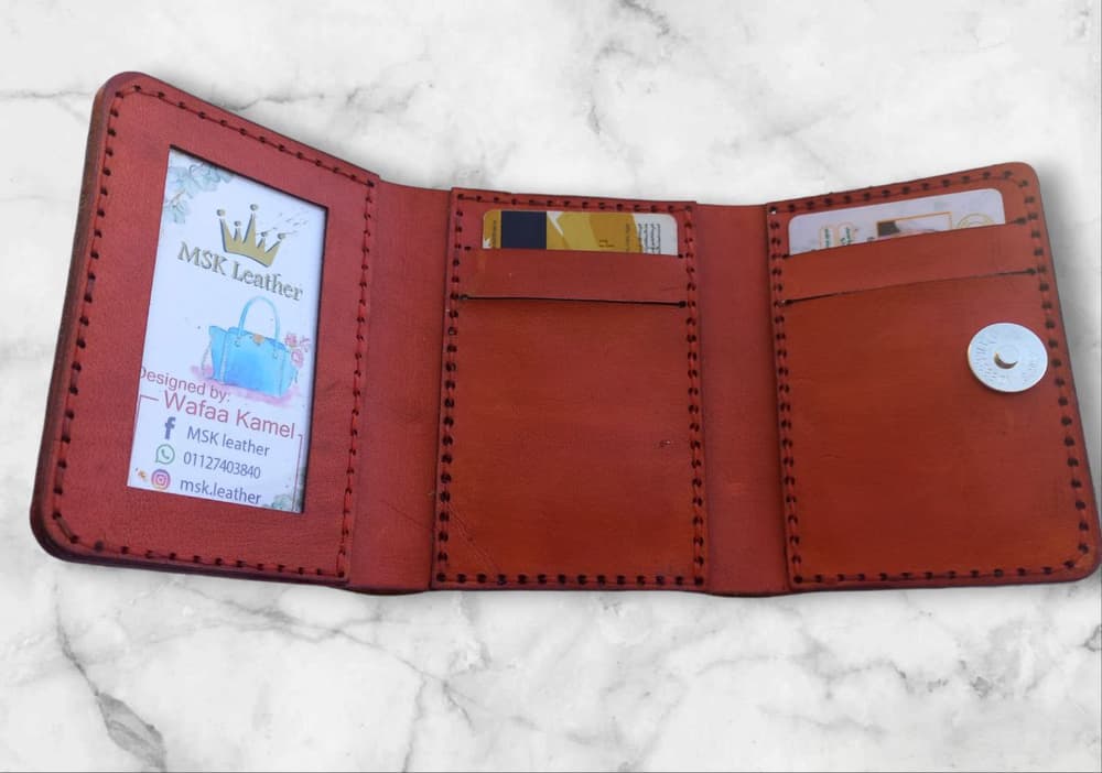 Women's wallet made of natural leather
