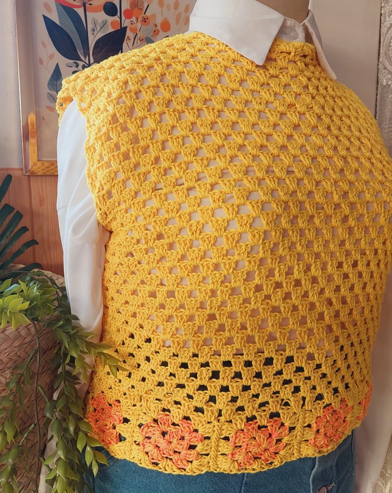Sunshine summer crochet vest 