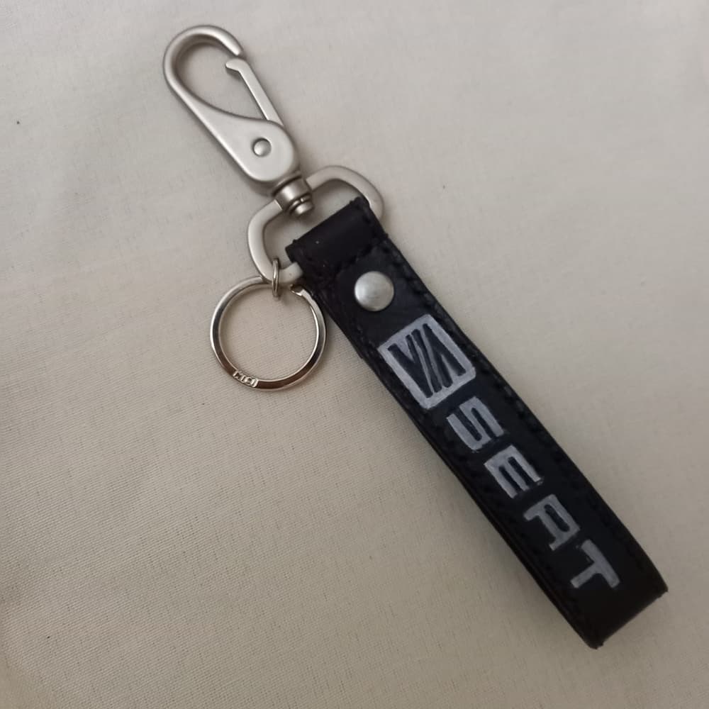 Key Chain for Car  with your car name and logo made from leather by handmade
