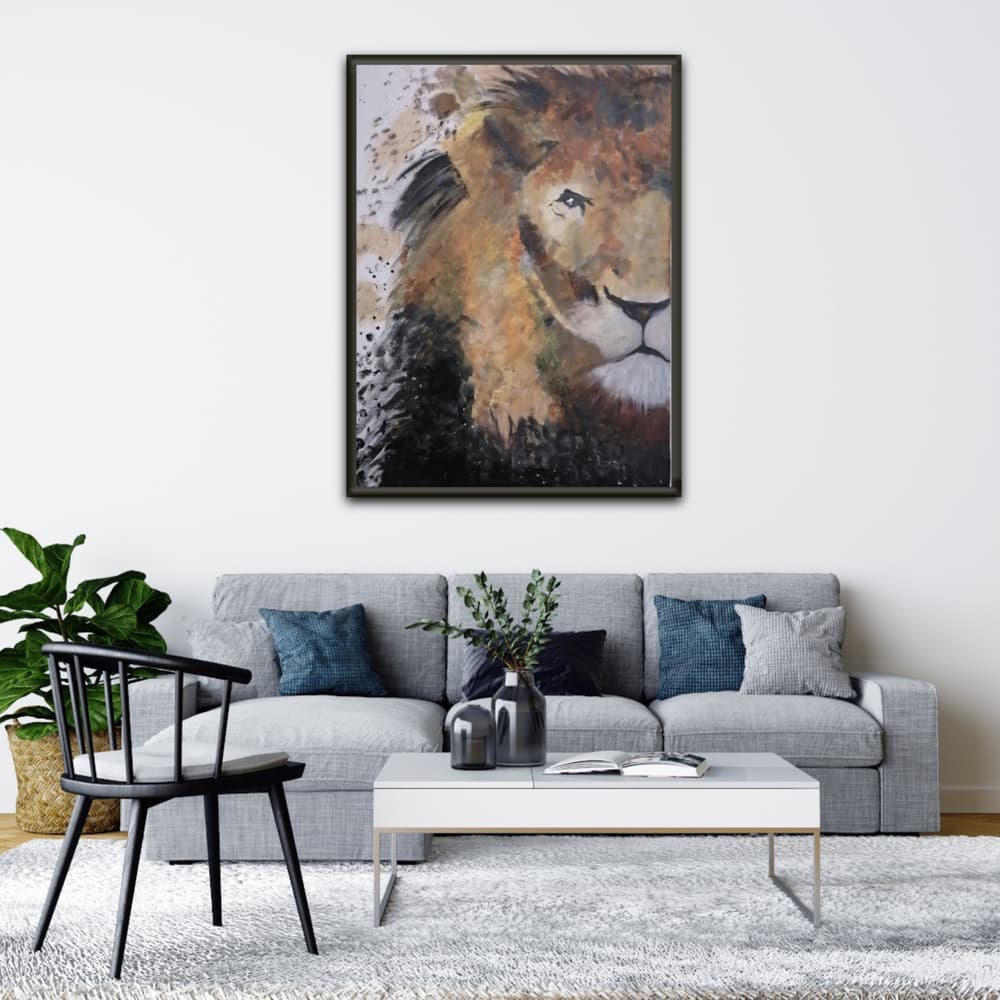 Painting lion