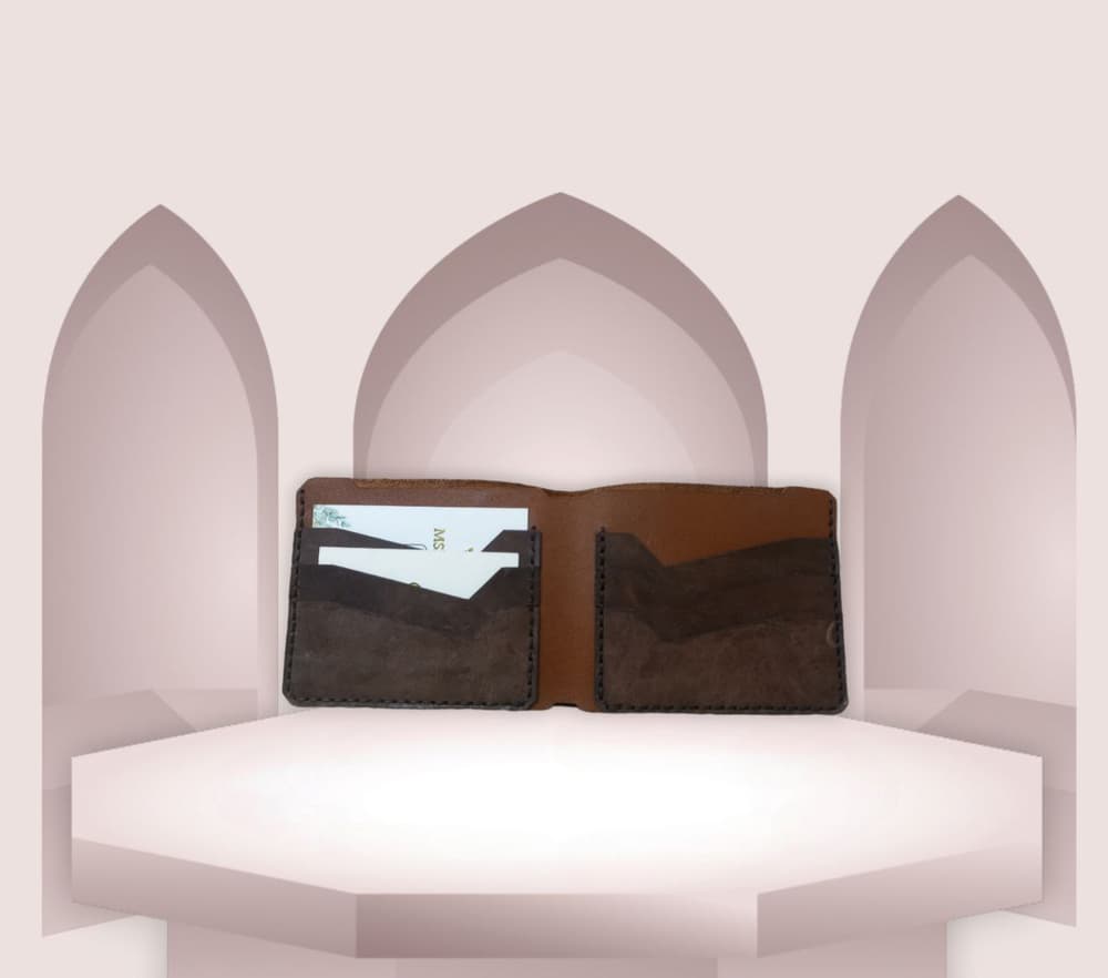 Men's wallet, natural leather
