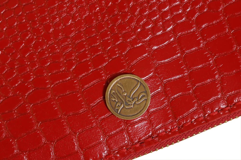 Red Crocodile Leather Wallet For Women