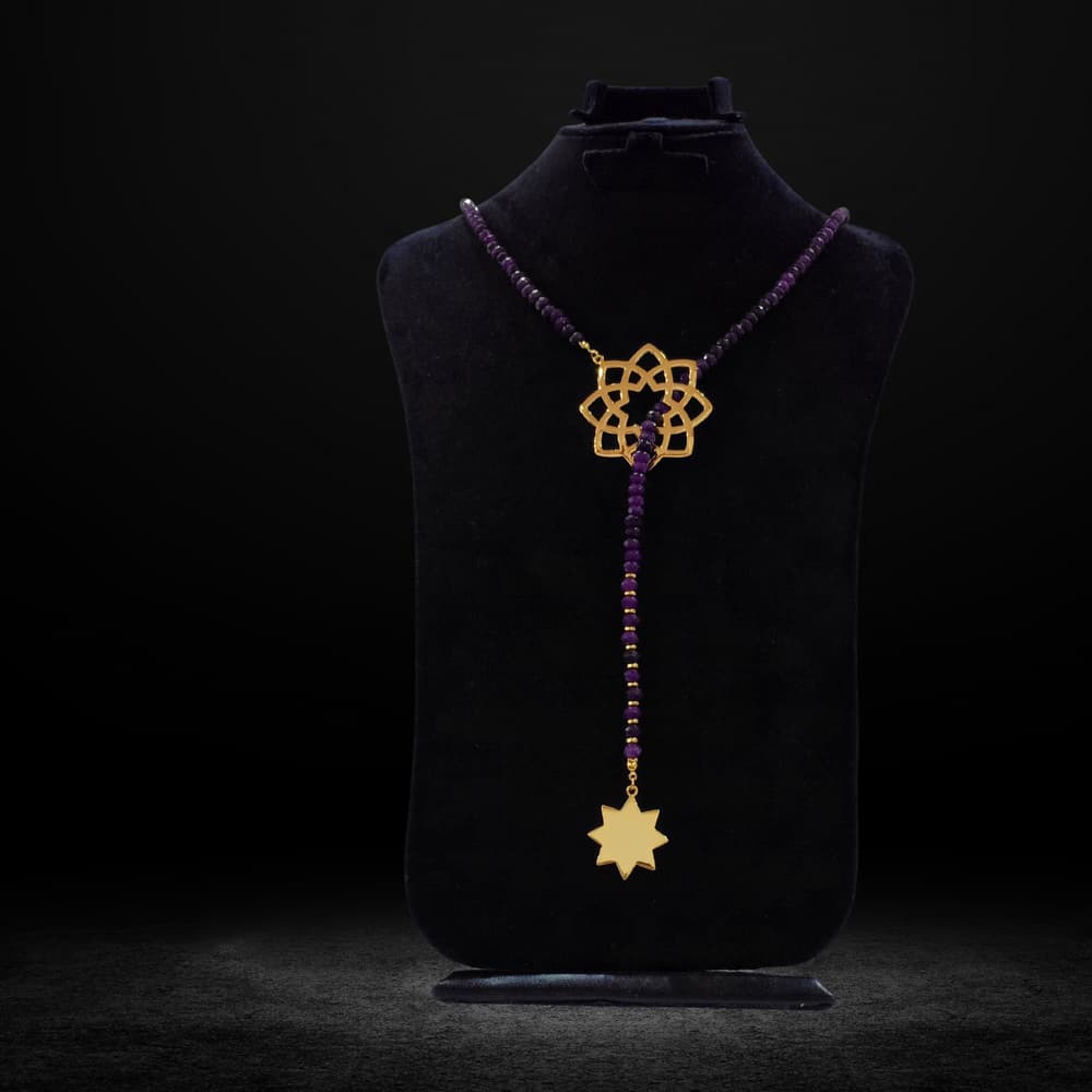 Purple agate necklace 
