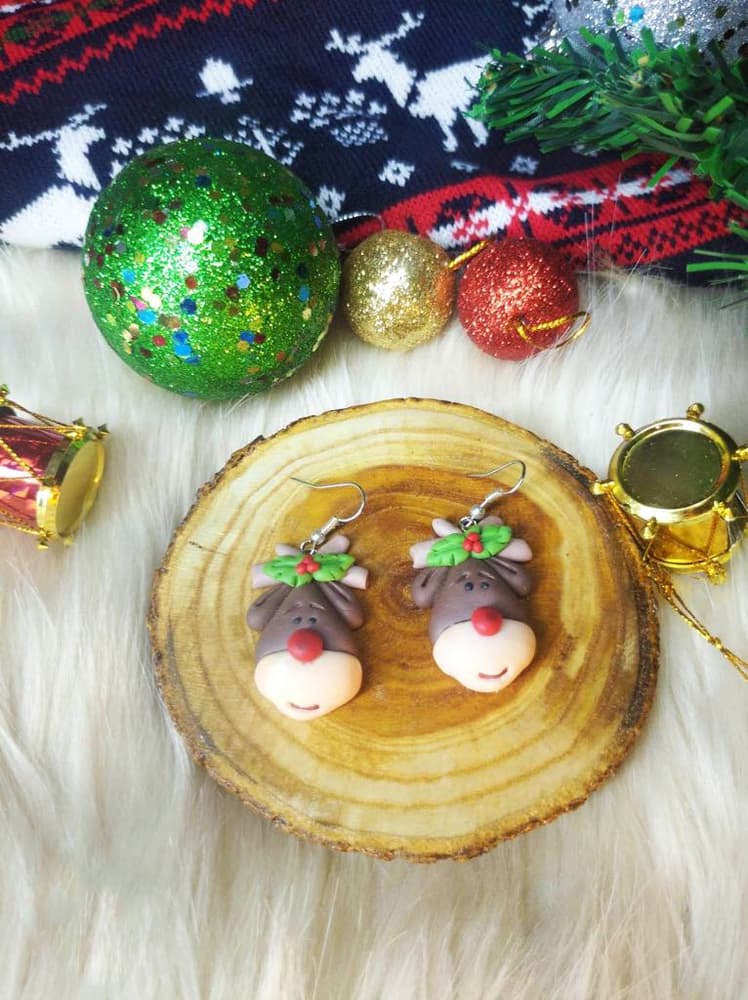 Christmas deers earrings 