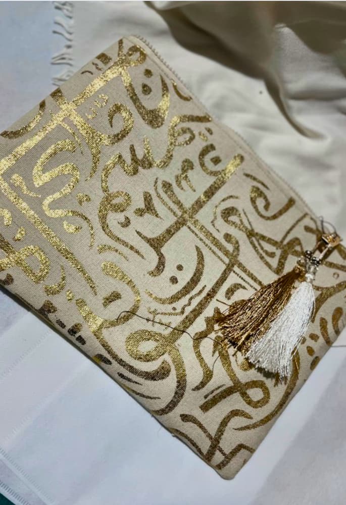 Calligraphy clutch 