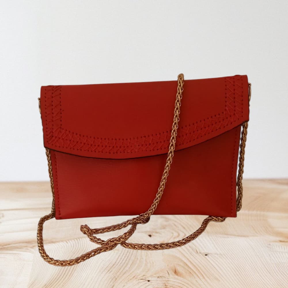 Women's natural leather bag