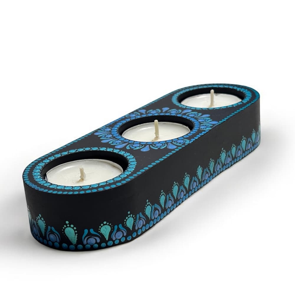 Ocean Horizon Triple Tealight Holder