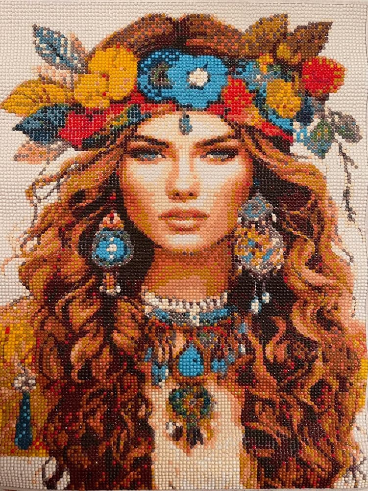 Beautiful girl in boho