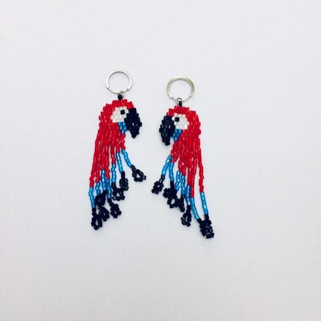 Beaded parrot earring 