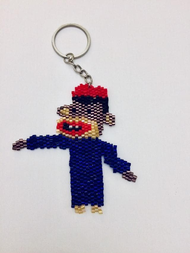 Beaded Bakkar keychain 