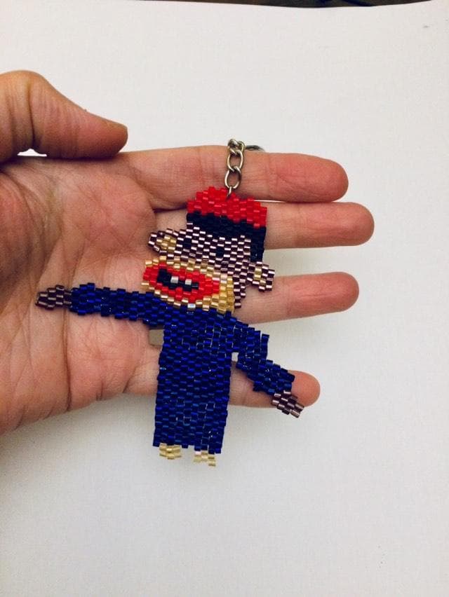 Beaded Bakkar keychain 