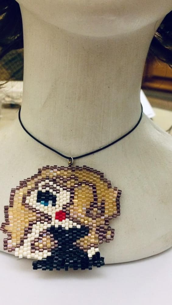 Beaded girl necklace 