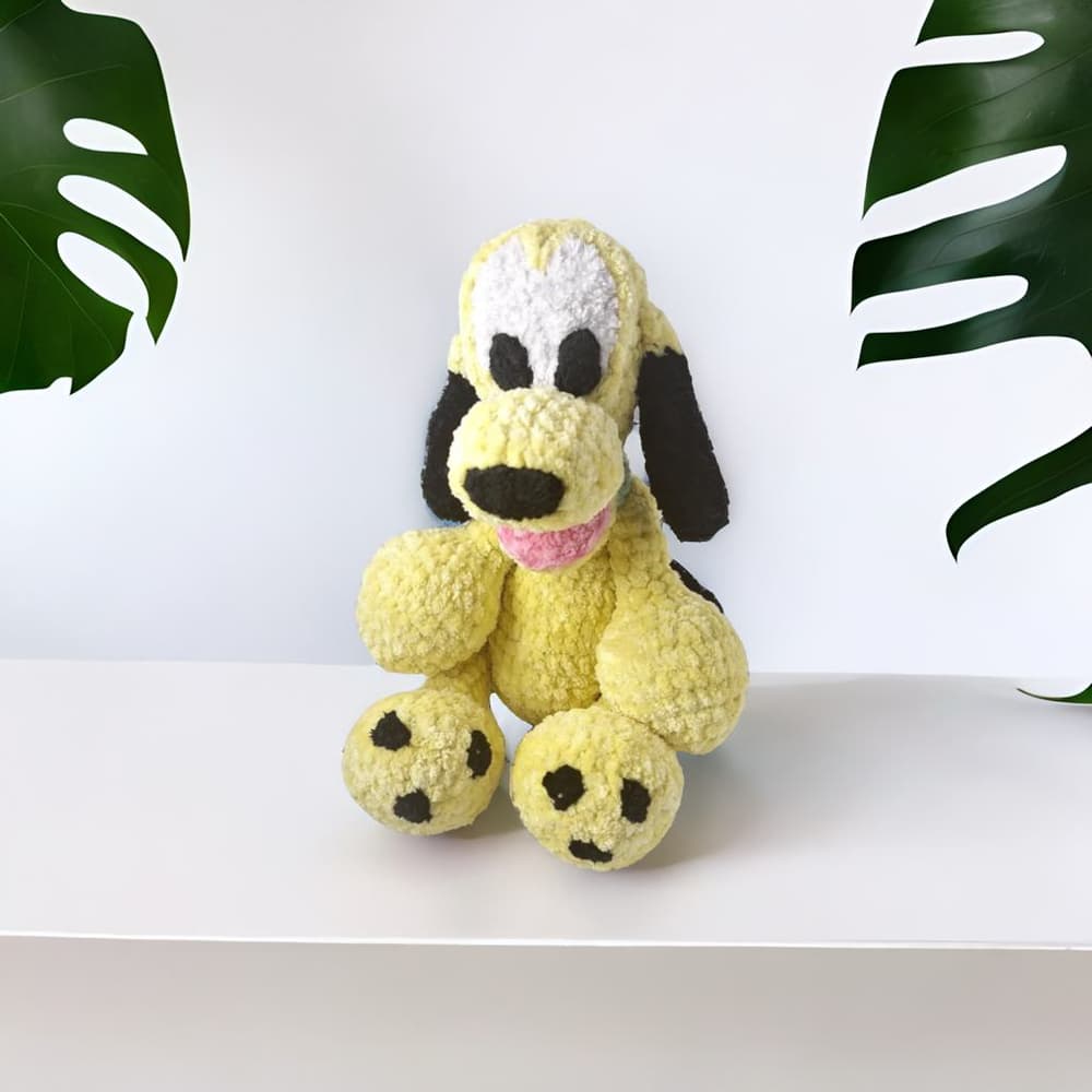 Handmade Amigurumi toy Pluto dog - medium size - plushie 