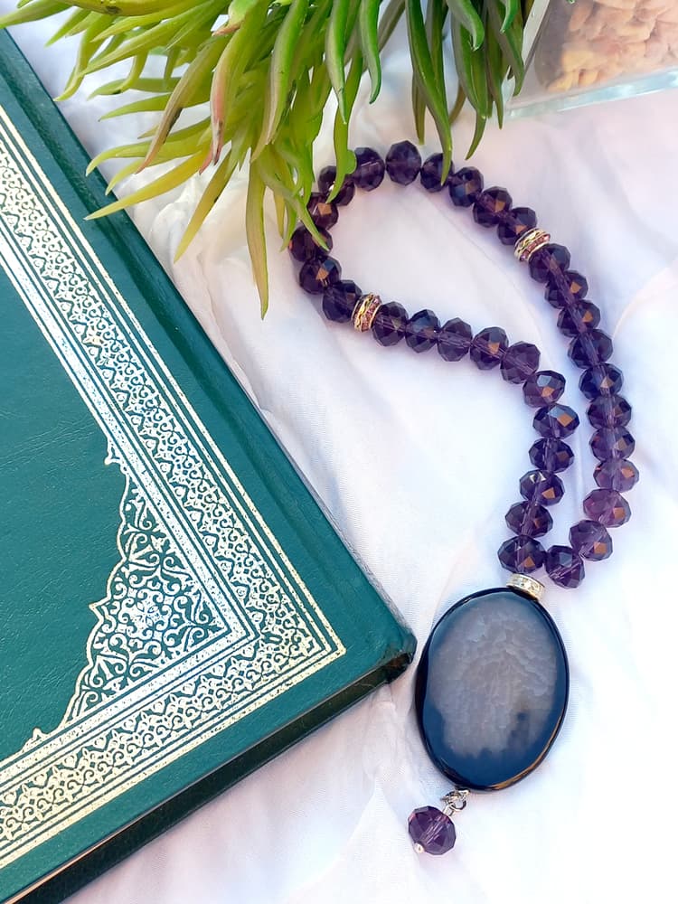 Violet crystals rosary 