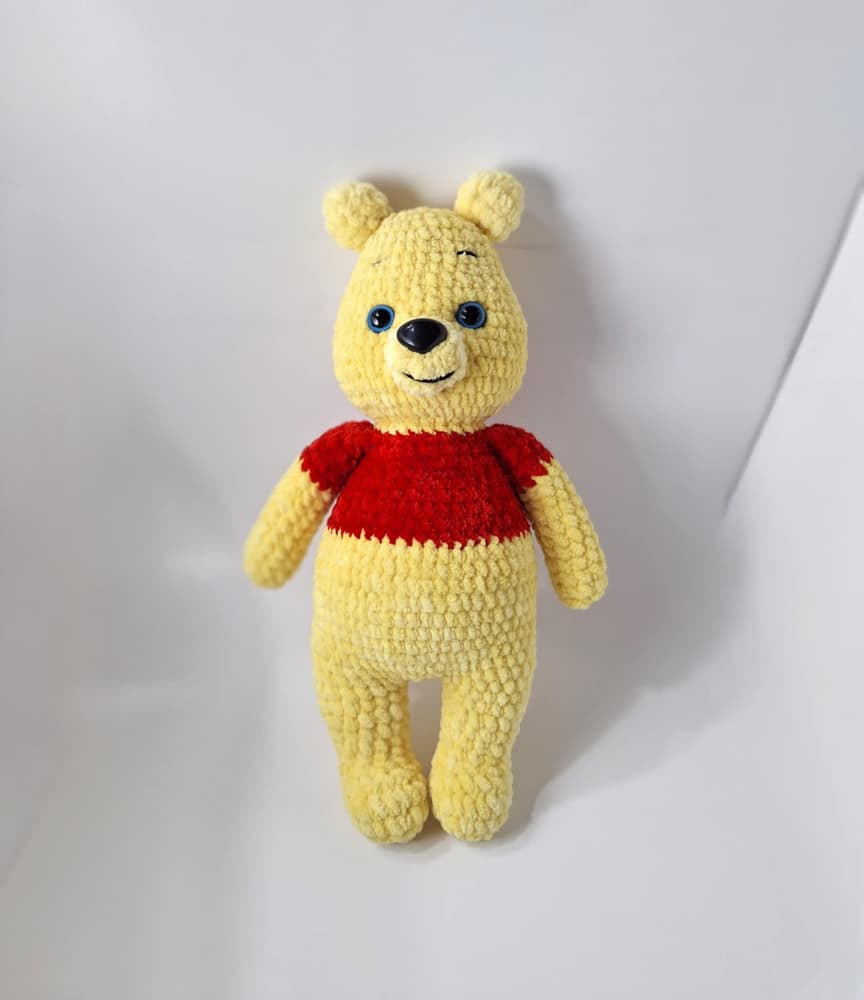 Handmade Amigurumi toy pooh bear - plushie - medium size