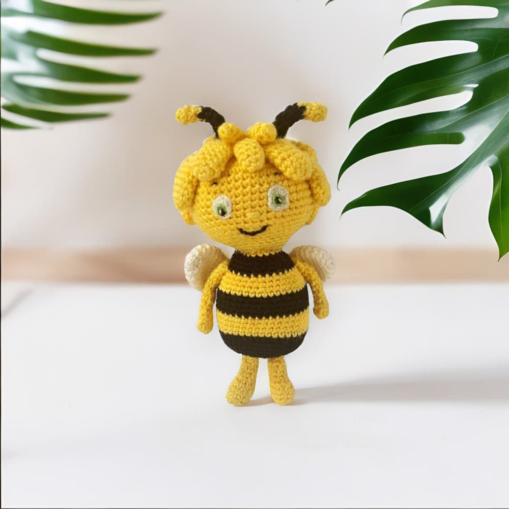 Handmade Amigurumi toy Zeina Bee - medium size 